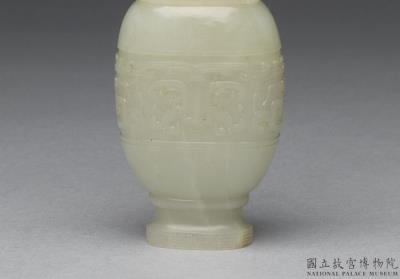 图片[2]-Jade vase with tubular handles, Qing dynasty (1644-1911)-China Archive